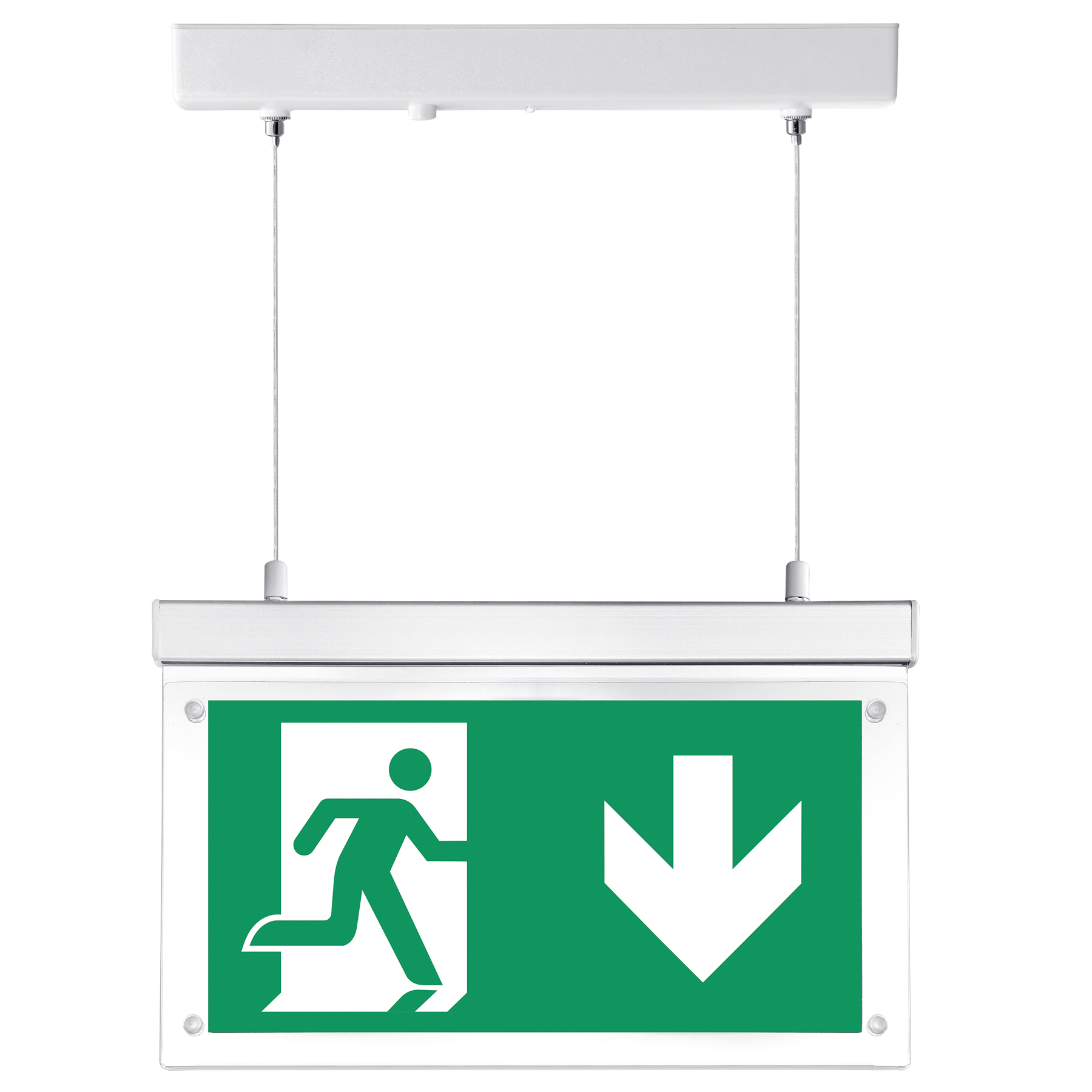 Fontburn Emergency Exit Sign 3W 6000K Hanging Self Test - White